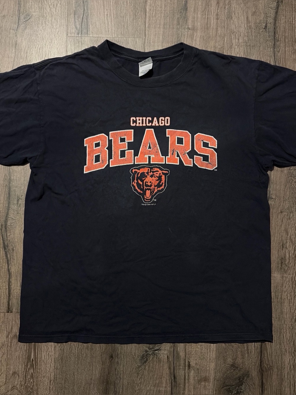 Vintage 1999 Chicago Bears NFL T-Shirt Black Large